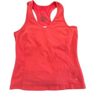 Danskin Now Cotton Spandex Coral Racerback Halter Sports Yoga Gym Top Small 4-6